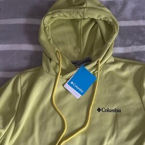 Columbia neon Yellow Hoodie; men’s small, New w/tags